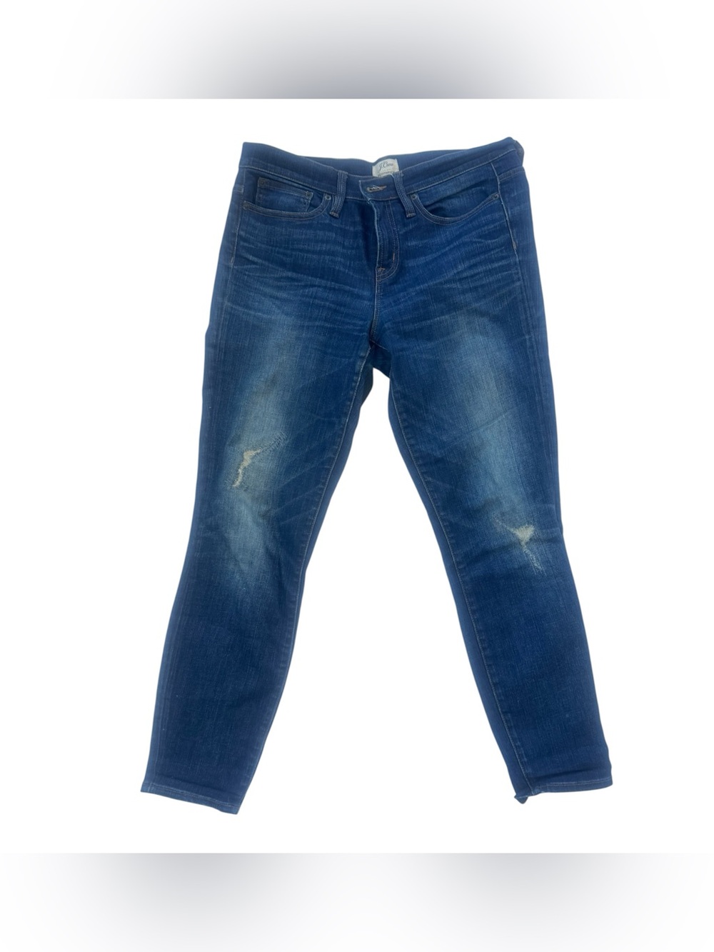 J.Crew Toothpick Jeans Size 30 Distressed Skinny Dark Wash Denim